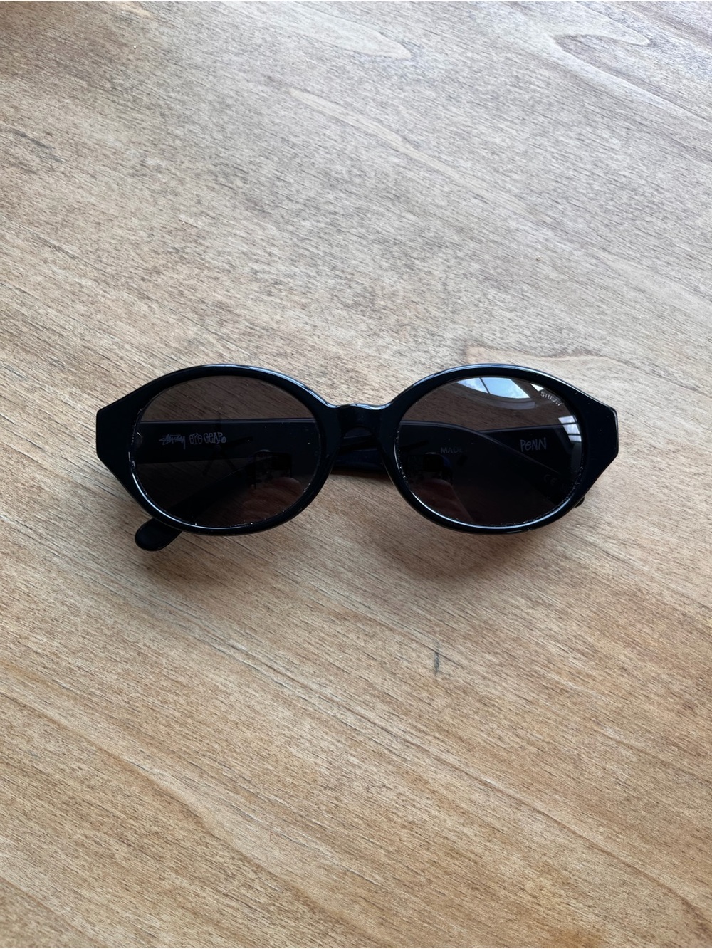 Stussy Black Oval Sunglasses